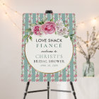 Pretty Love Shack Fiance Welcome Board