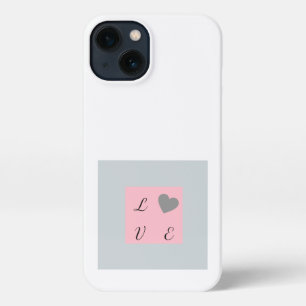 Pretty Love Text Design on a iphone Case