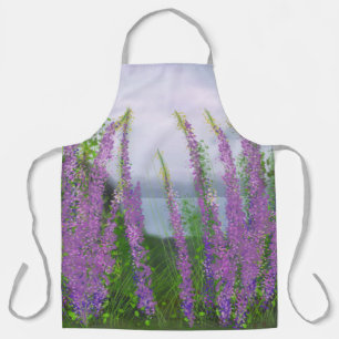 Pretty Lupine Flowers By The Lake Apron