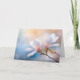Pretty Magnolia flowers Card