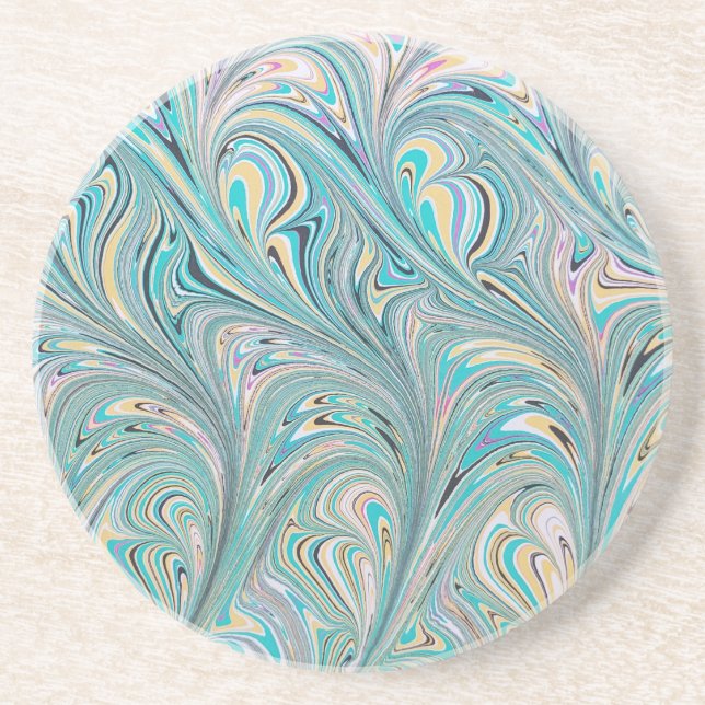 Pretty Marbled Sandstone Coaster (Front)