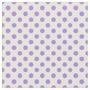 Pretty Mauve and White Polka Dots Violets Fabric