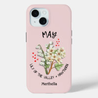 Pretty MAY Birth Month Flower Custom Name