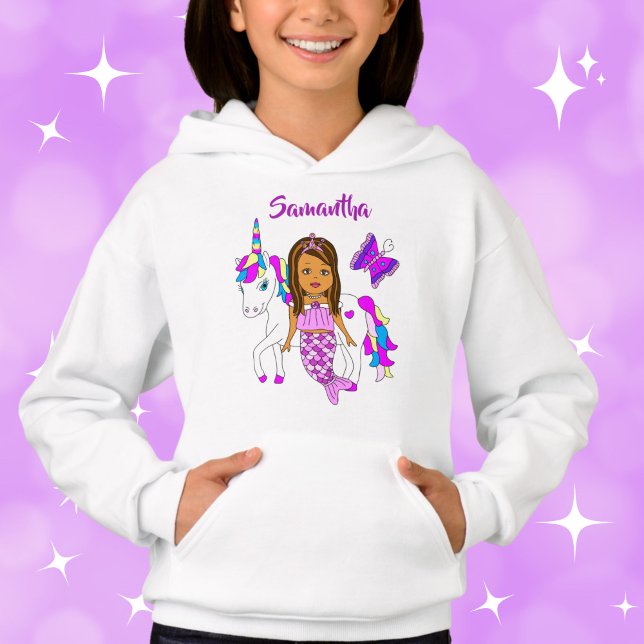 Pretty Mermaid and Unicorn Personalised Shirt (Creator Uploaded)