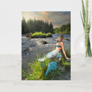 PRETTY MERMAID ART BIRTHDAY Greeting Card