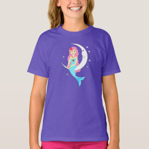 Pretty Mermaid On The Moon T-Shirt