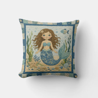 Pretty Mermaid Quilt Cushion