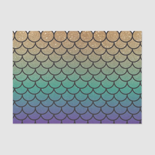 Pretty Mermaid Tail Tissue Paper (Front)