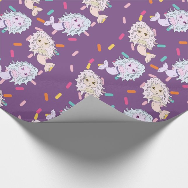 Pretty Mermaids and Candy Sprinkles Gift Wrap (Corner)