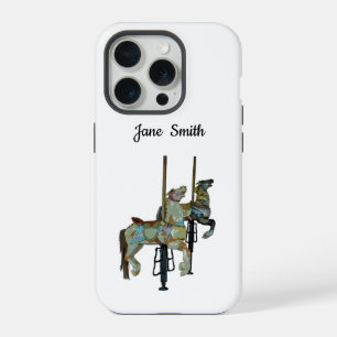 Pretty Merry Go Round Carousel Horses iPhone 15 Pro Case