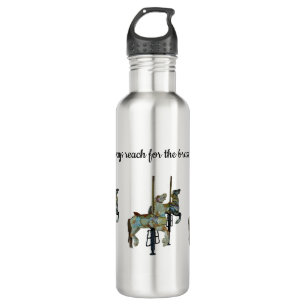 Pretty Merry Go Round Carousel Horses Water Bottle