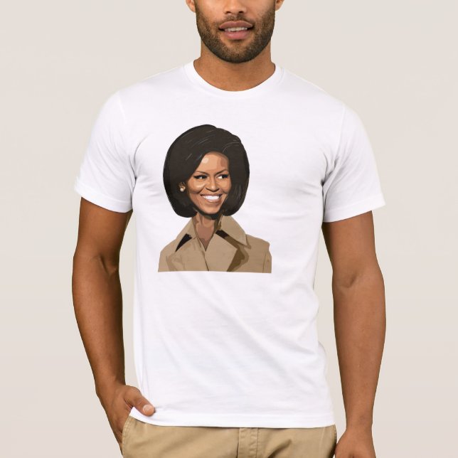 Pretty Michelle Obama Face T-Shirt (Front)