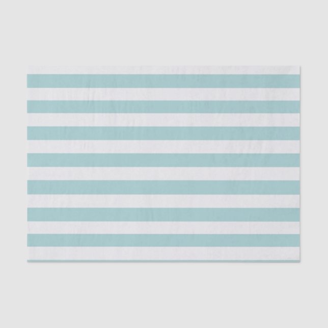 Pretty Mint and White Stripes Tissue Paper (Front)