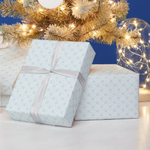 Pretty Mint Green Snowflakes Light Green Christmas Wrapping Paper