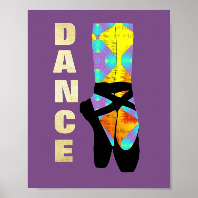 Pretty Modern Art Ballet Dance Themed Poster (Front)