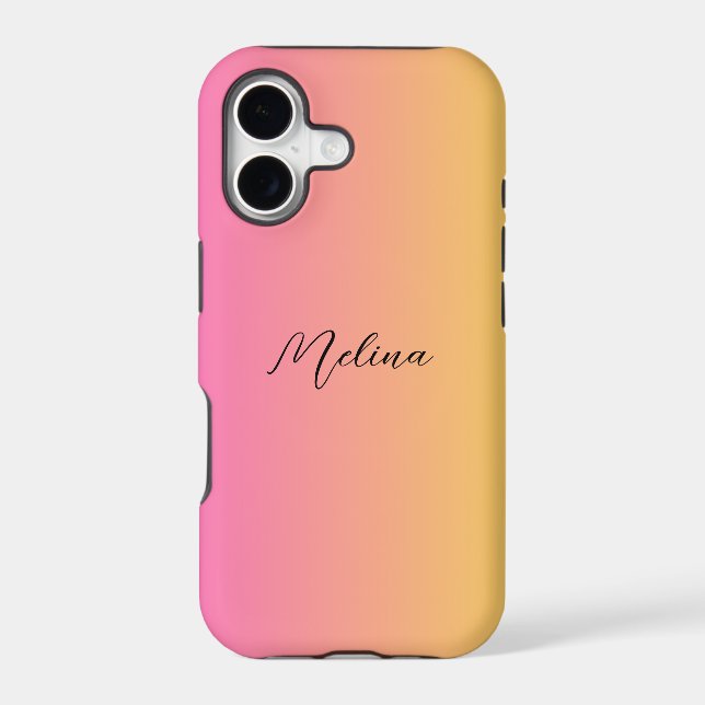 Pretty Modern colour gradient with Name  (Back)