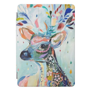 Pretty Modern Deer Art Flower Antlers iPad Pro Cover