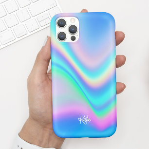 Pretty Modern Faux Iridescent w/ Name Case-Mate iPhone Case