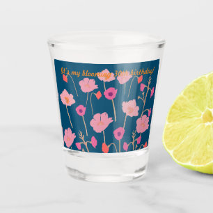 Pretty Modern Floral 30th Birthday With Custom Age Shot Glass