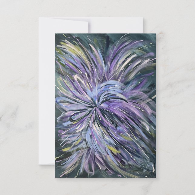 Pretty Modern Floral Note Card Blank Card Greeting (Front)