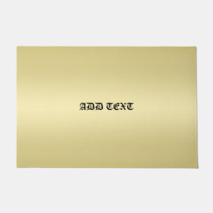 Pretty Modern gradient Gold background,DIY TEXT Doormat