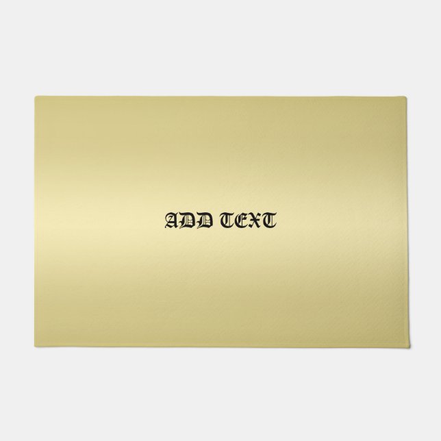 Pretty Modern gradient Gold background,DIY TEXT Doormat (Front)