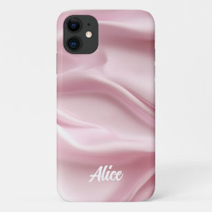 Pretty Modern Pink Iridescent w/ Name Case-Mate  iPhone Case