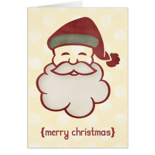 Pretty Modern Santa Face Merry Christmas Card
