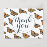 Pretty Monarch Butterfly Pattern Thank You