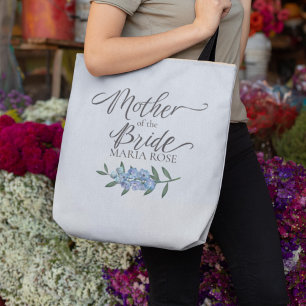 Pretty Mother of the Bride Floral Personalised Tote Bag