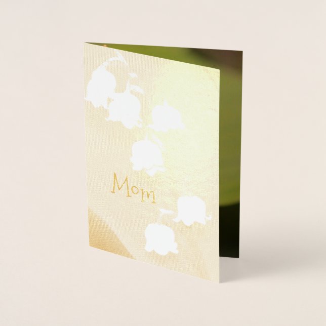 Pretty Mothers Day Gold Foil Card (Front)