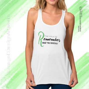 Pretty motivational Green Black Typography T-Shirt Singlet