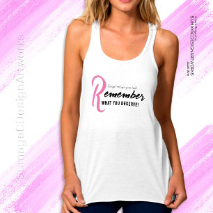 Pretty motivational Pink Black Typography T-Shirt Singlet