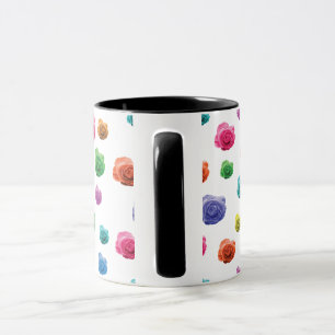 Pretty mug with enchanting rose pattern
