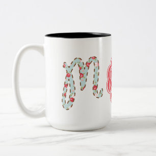 Pretty Mum Floral Two-Tone Coffee Mug