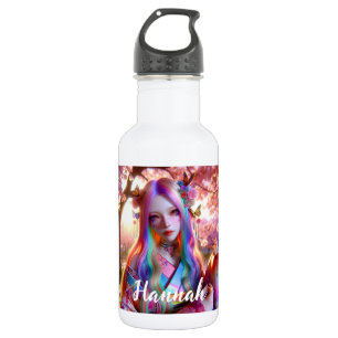 Pretty Mystical Ethereal Woman with Butterflies 532 Ml Water Bottle