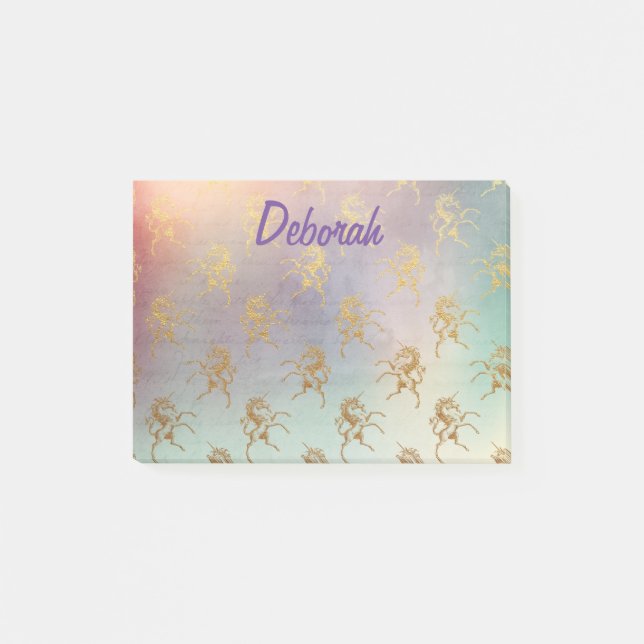 Pretty Mystical Unicorns Post-it Notes (Front)