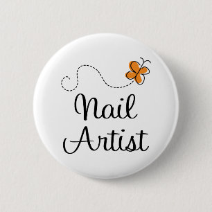 Pretty Nail Artist Gift 6 Cm Round Badge