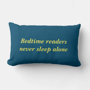 Pretty ocean blue & yellow reading lumbar cushion