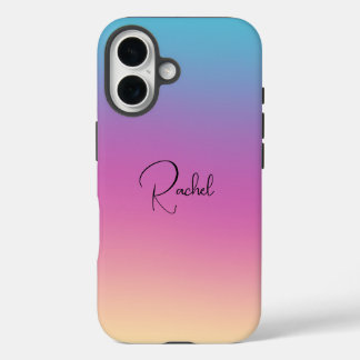 Pretty Ombre Personalized Phone iPhone 16 Case