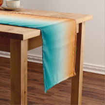 Pretty Ombre Sunny Orange & Teal Blue Gradient