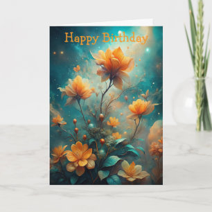 Pretty Orange Flowers Card