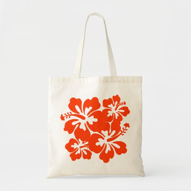 Pretty Orange Hibiscus Bag (Front)