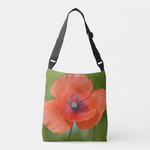 Pretty Orange Poppy Crossbody Bag