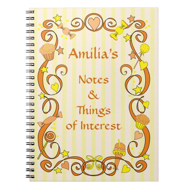Pretty Orange Spiral Notebook (Front)