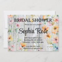 Pretty orange wildflower rustic bridal shower