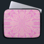 Pretty Orchid Purple Beautiful Abstract Flower Laptop Sleeve<br><div class="desc">This elegant abstract background laptop sleeve design is done in purple-pink shades of lavender, lilac, violet and orchid. It flowers out from the centre in dense, stripey lines and comes to points in corners that resemble butterfly shapes. It's a beautiful abstract in pretty colours that can be enjoyed as-is or...</div>