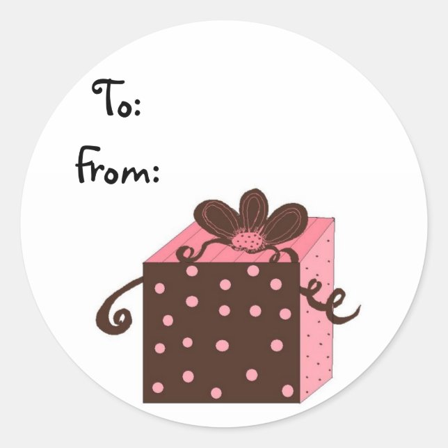 Pretty Package Classic Round Sticker (Front)