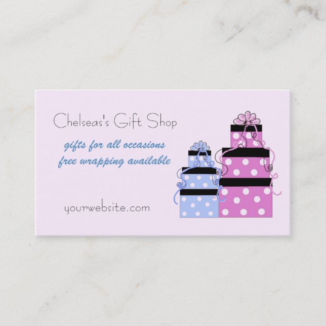 Pretty Packages Boutique Business Card (Front)