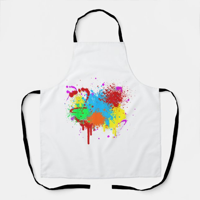 Pretty Paint Splatter Painting Abstract Art Paint  Apron (Front)